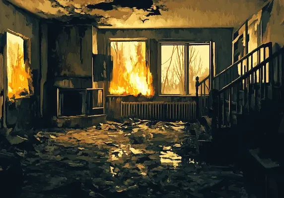 Fire-Damaged Home in Orlando, Florida